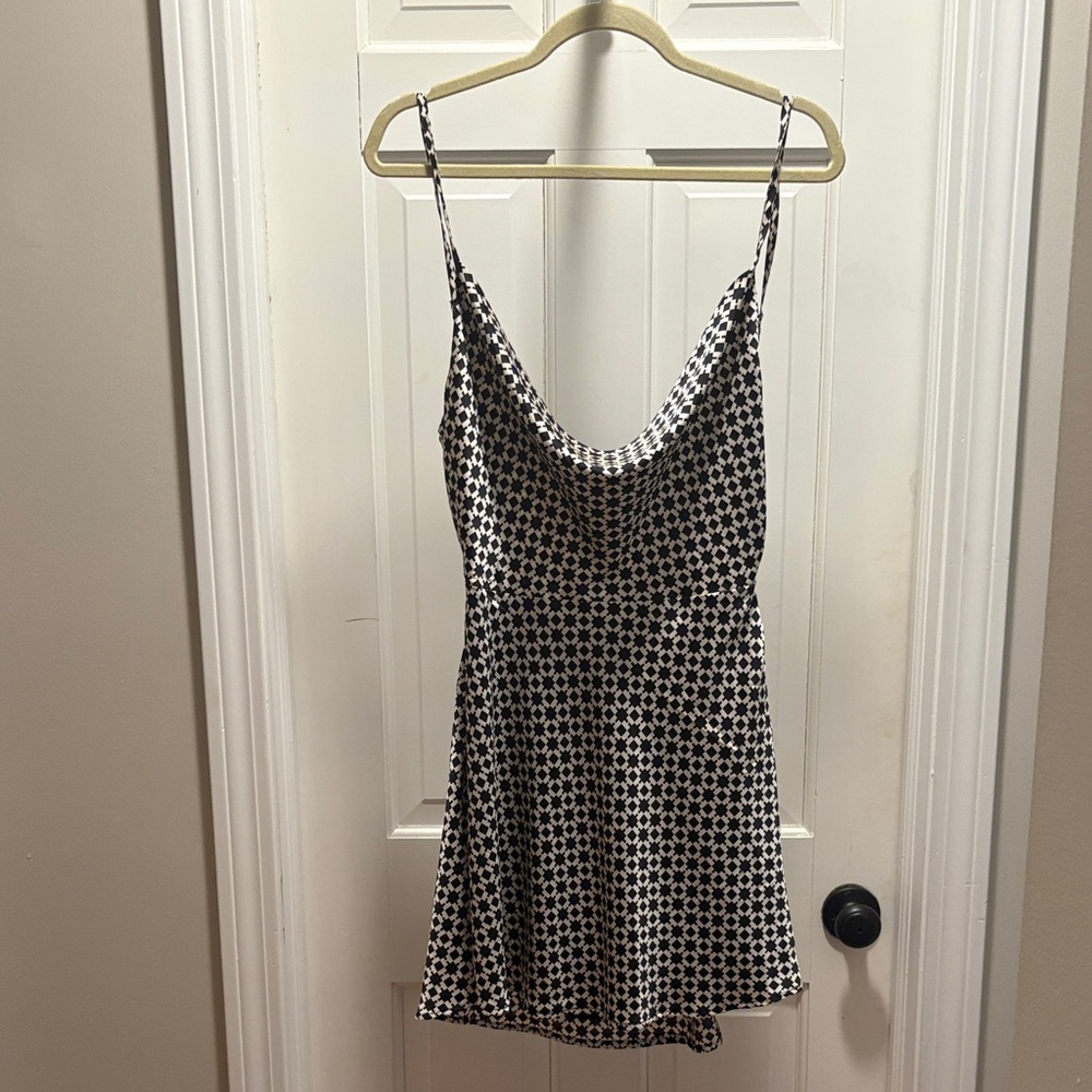 Black and White Patterned Dress